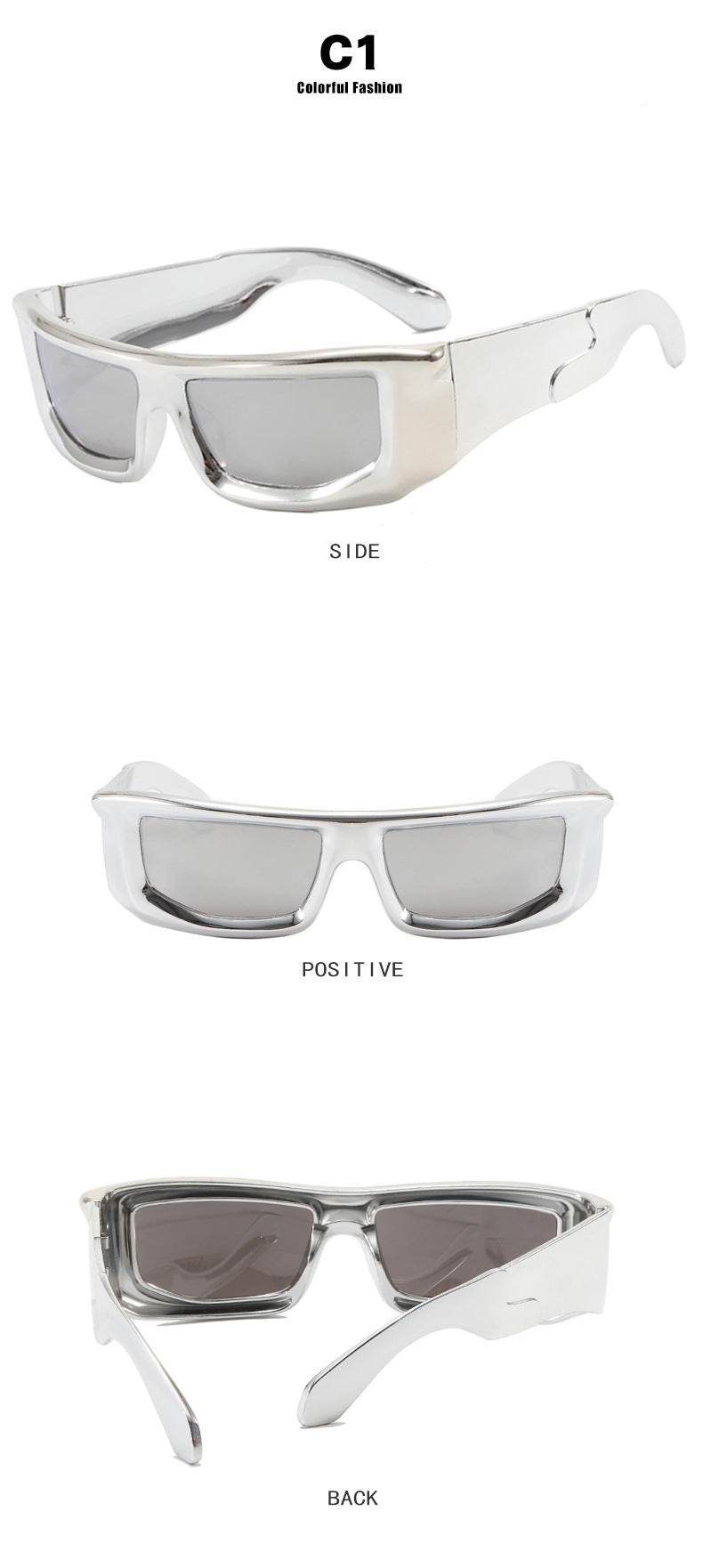 Futuristic Sunshade Streetwear Sun Glasses