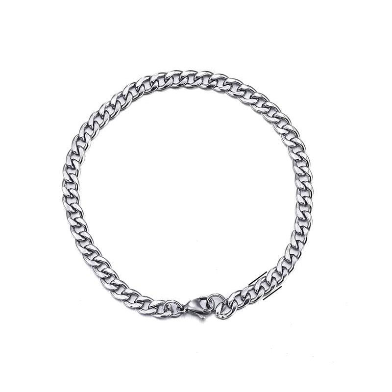 Stainless Steel Bracelet Cuban Type Style Men And Women Simple